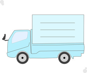 冷凍トラックで輸送するイメージ