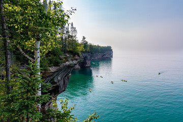 rocky cliffs of lake superior