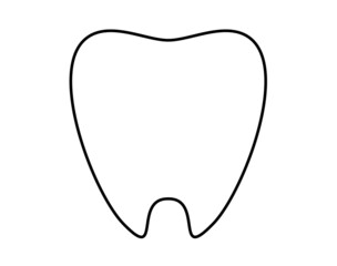 歯のシンプルなイラスト。何にでも使える用。