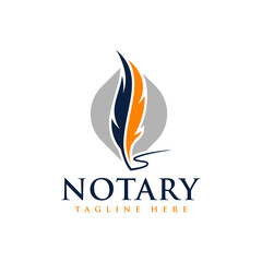 legal consulting agency and notary illustration logo