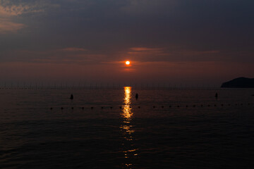 Fototapeta premium sunset over the sea