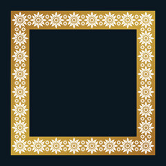 Vintage ornamental frame floral pattern. - Vector