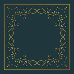 Line art Frames Ornament, ornament frame. - Vector.