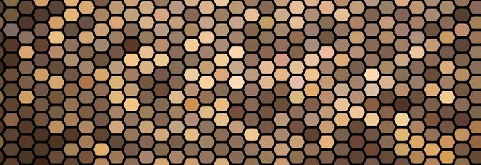 abstract brown background with hexagons
