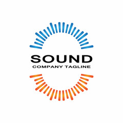 music sound wave logo icon vector, speaker and headset