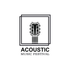 ACOUSTIC GUITAR LOGO TEMPLATE CLASSIC