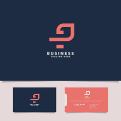 Simple and minimalist pink geometric little bird logo