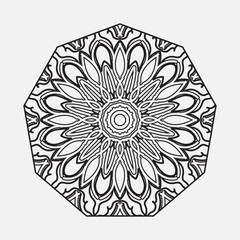 Sweet mandala with floral pattern