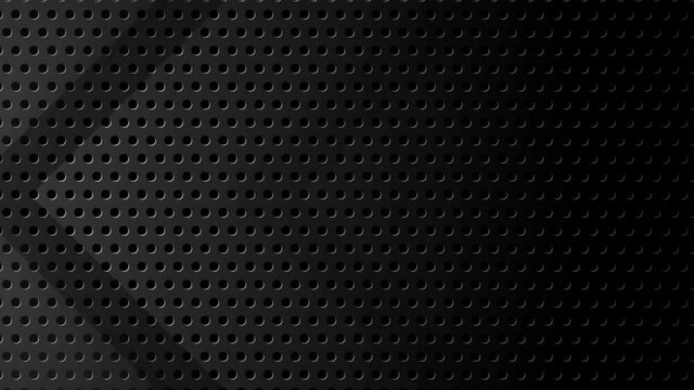 Black and blue arrows on dark perforated background. Hi-tech geometric motion design. Seamless looping. Video animation Ultra HD 4K 3840x2160