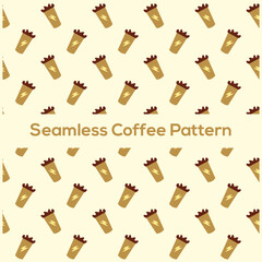 seamless coffee mug vector background
