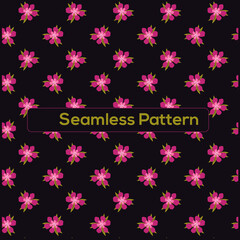 seamless pink flower vector background