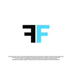 Obraz premium Simple modern minimalist logo of letter F with white background