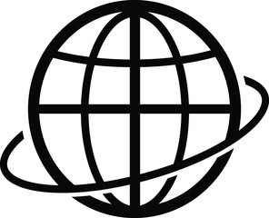  line globe icon. globe icon. Globe symbol. Earth Globe Emblem. Globe earth icon. Global Communication design 