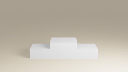white podium basic sport winner 123 stage 3d rendering