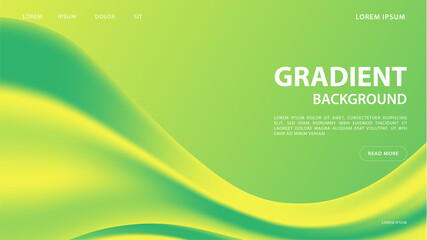 Abstract vibrant gradient background in green tones. for graphic colorful design, layout design template for brochure.