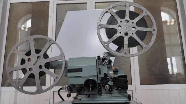 Old Film Projector. Slider View
