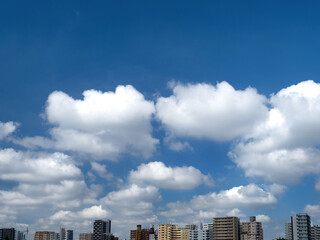 初夏の青空と雲