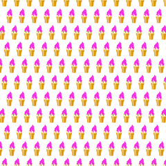 seamless pattern with ice-cream