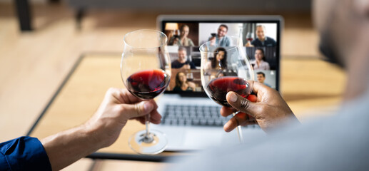 Virtual Wine Tasting Online Dinner Party
