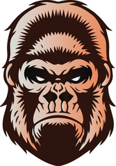 illustration of a cartoon gorilla
