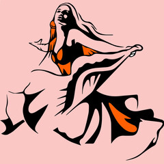 woman with long hair