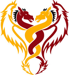 red and white dragon tattoo