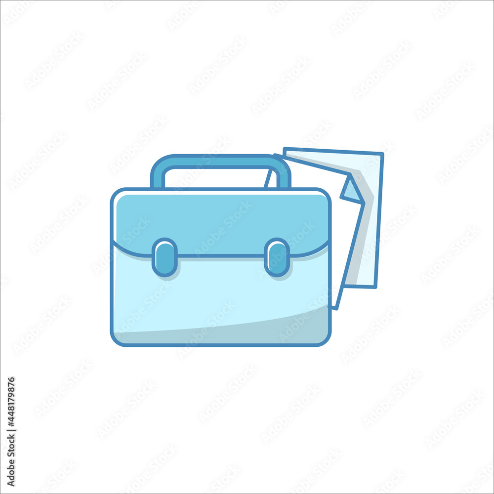 Canvas Prints briefcase vector with blue and white color suitable for icon or illustration