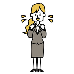 やる気に満ちている新入社員の女性