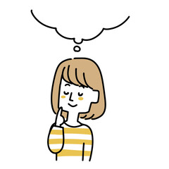前向きな妄想をする女性
