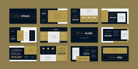 modern and elegant presentation slide layout design - obrazy, fototapety, plakaty