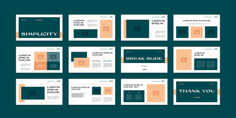 Fototapeta na wymiar simple modern presentation slide layout design