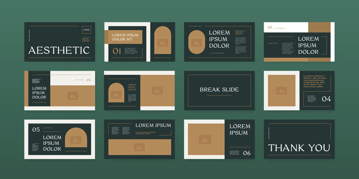 simple retro look presentation slide layout design