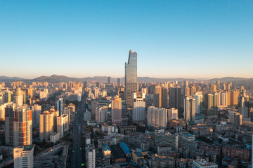 Fototapeta na wymiar city skyview of kunming
