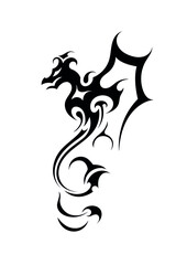 dragon fly snake cool ethnic celtic underskin tattoo sticker