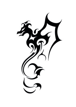 dragon fly snake cool ethnic celtic underskin tattoo sticker