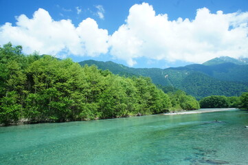 上高地　梓川　長野　松本