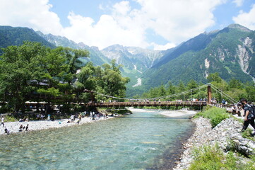長野　上高地　カッパ橋　かっぱ橋　河童橋