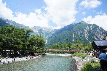 長野　上高地　カッパ橋　かっぱ橋　河童橋