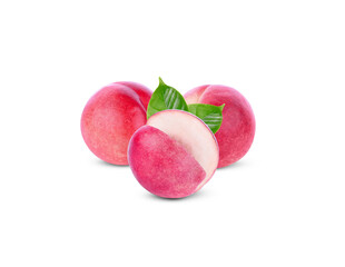 Peach fruit isolated on white background