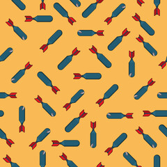 bomb theme vector seamless pattern. For textile print, web, room wall decor, and etc. vector