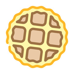 belgium waffles cake dessert color icon vector. belgium waffles cake dessert sign. isolated symbol illustration