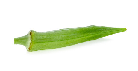 Okra isolated on white background