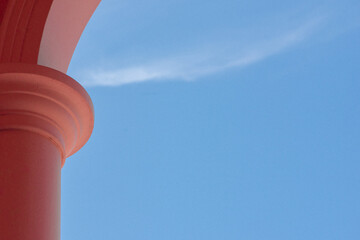 Column and blue sky