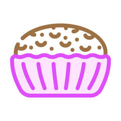 muffin desert color icon vector. muffin desert sign. isolated symbol illustration