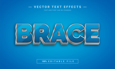 Brace text effect template use for product brand and business logo