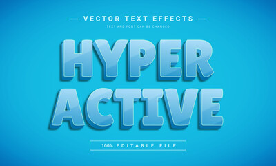 Hyper active text effect template use for product brand and business logo