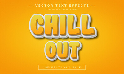Fototapeta na wymiar chill out text effect template use for product brand and business logo