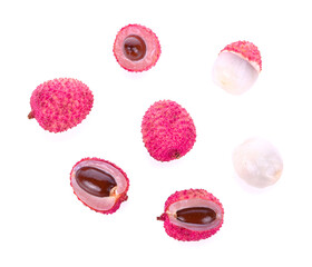 Lychee fruit  isolated on white background