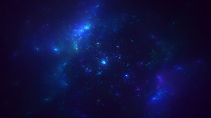 3D rendering abstract multicolor fractal light background