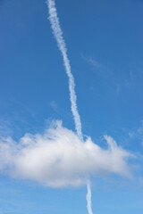 white cloud on blue sky